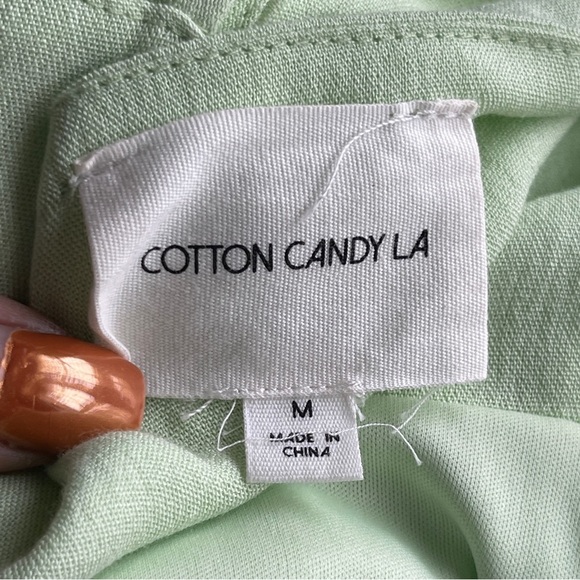 COTTON CANDY LA | Lime Green Mini Dress Dress Sz M - Picture 6 of 7